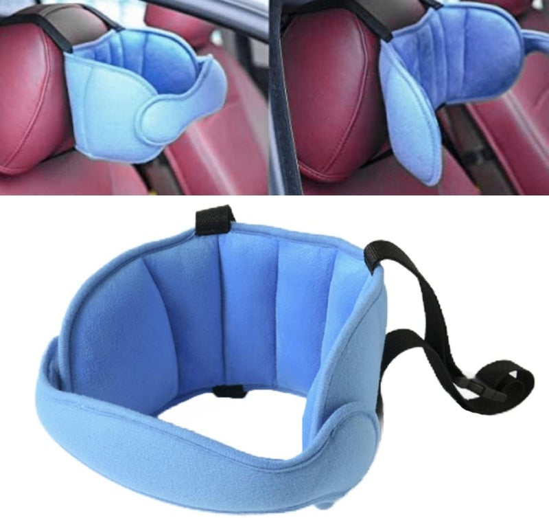 woobles Child Car Head Support, Car Seat Head Support Band Adjustable Child Neck Relief Pillow Safety Carseat Straps - Image 5